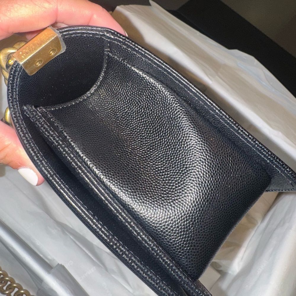 Chanel Boy Bag Medium Black w/Gold Hardware - Picture 9 of 17